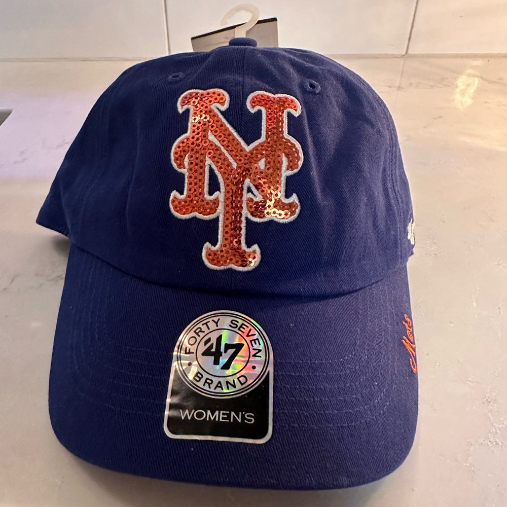 NY Mets Era Royal Blue Cap with glitter Logo